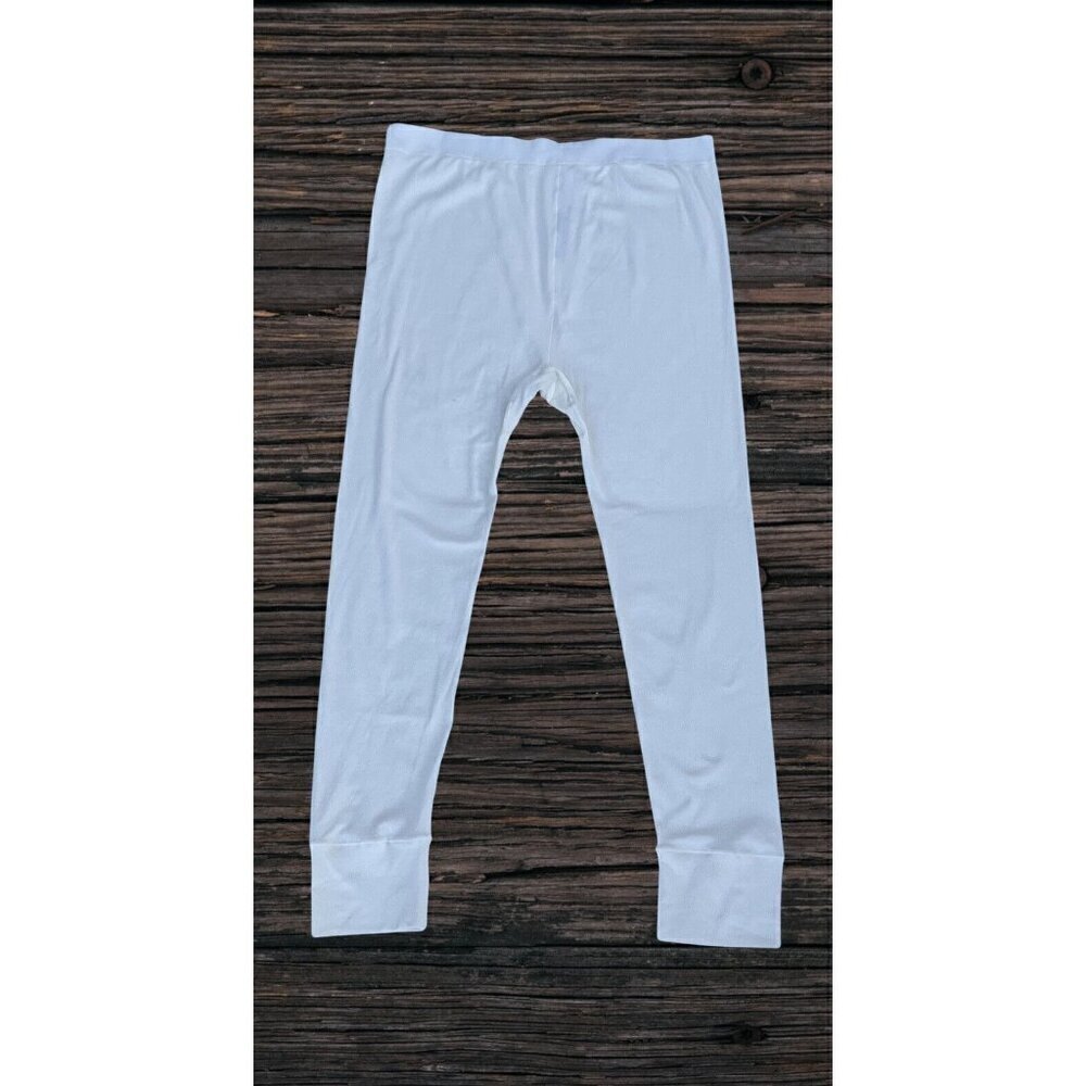 SKIMS Logo Cotton Thermal Pointelle Leggings Cream 4X Plus Size - Picture 5 of 11